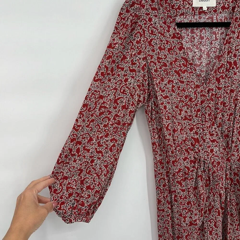 Ba&sh Floral Printed Camille Wrap Dress Size 2 - Picture 9 of 15